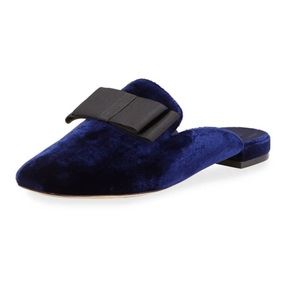 Joie Jean Bow Loafer Mule Blue - 37.5